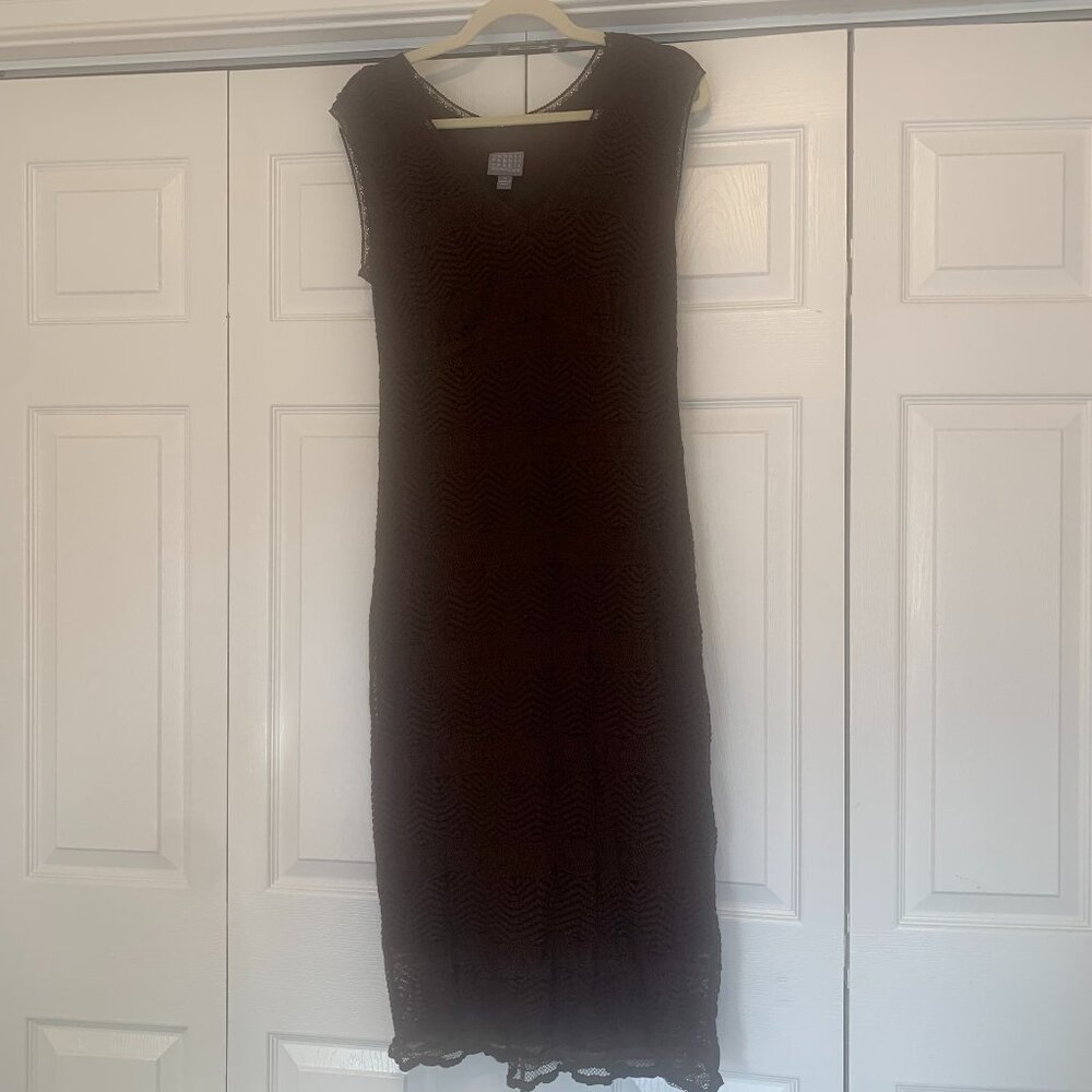 Rabbit Rabbit Rabbit Designs Brown Lace Lined Maxi Dress Size 8